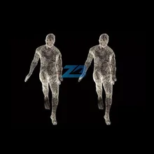 Акриловый светодиодный рисунок/3D статуя с эффектом кристалла/наружная освещенная скульптура