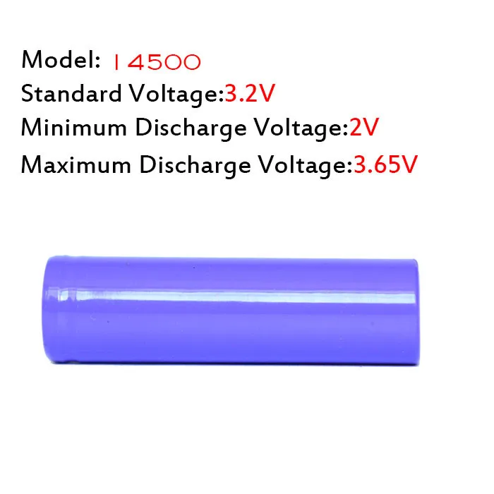 10 шт./лот 14500 3,2 В Lifepo4 аккумуляторная батарея 400 мАч литий-железо-фосфатные батареи для цифровой камеры