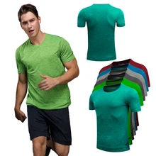 Men Compression Sports Fitness Shorts Sleeves Running T Shirts 3XS-3XXL Gym Workout Training Soccer Tees Men Shirt tight 2018