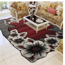 Турция импортные ковры север для Гостиная полипропилен, утолщенной одежды с цветочным принтом нерегулярные ковер для спальни Кофе кухонные коврики