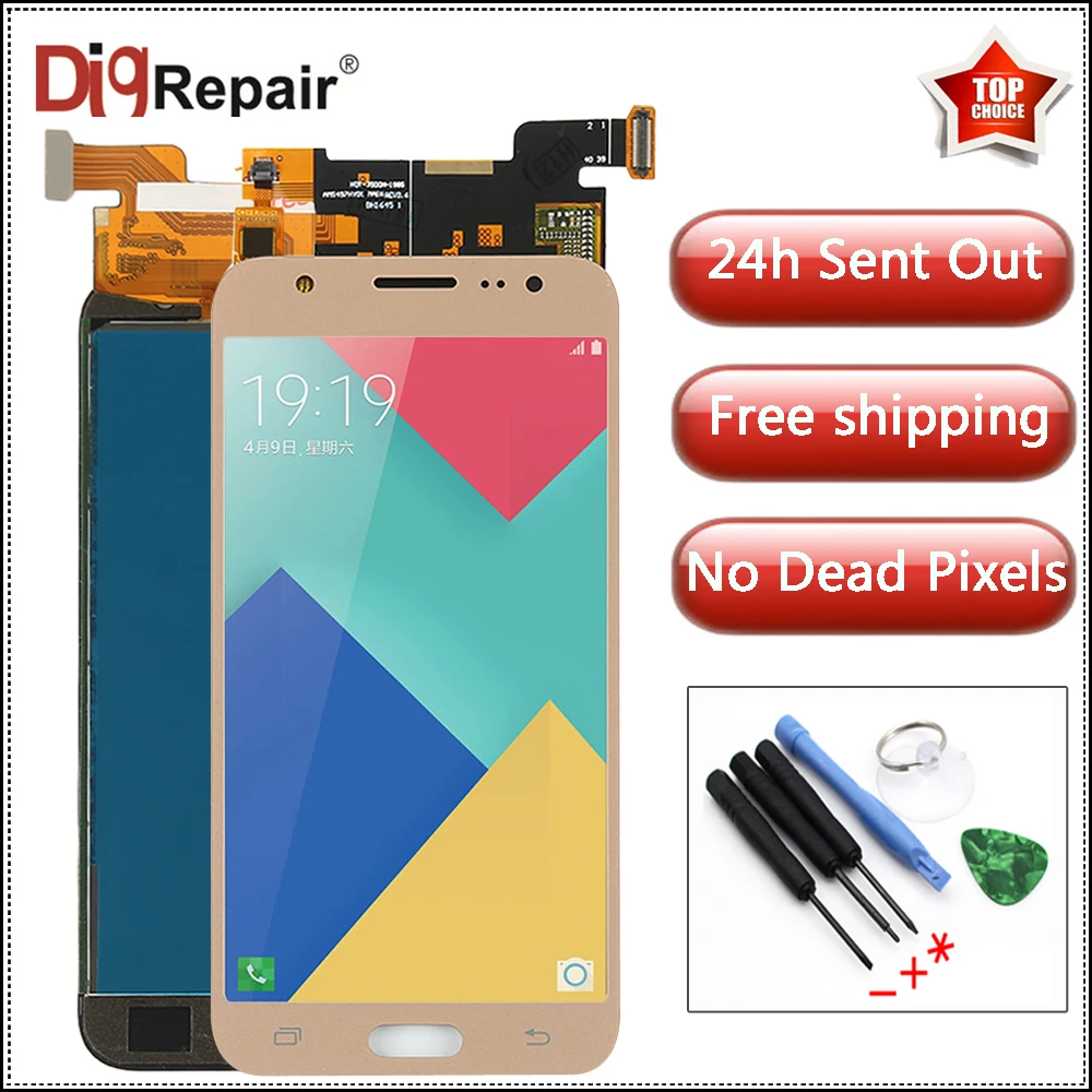 

Gold For Samsung J5 2015 LCD J500 J500F J500FN J500M J500H LCD Display Touch Screen Digitizer Replacement For Galaxy J500 lcd