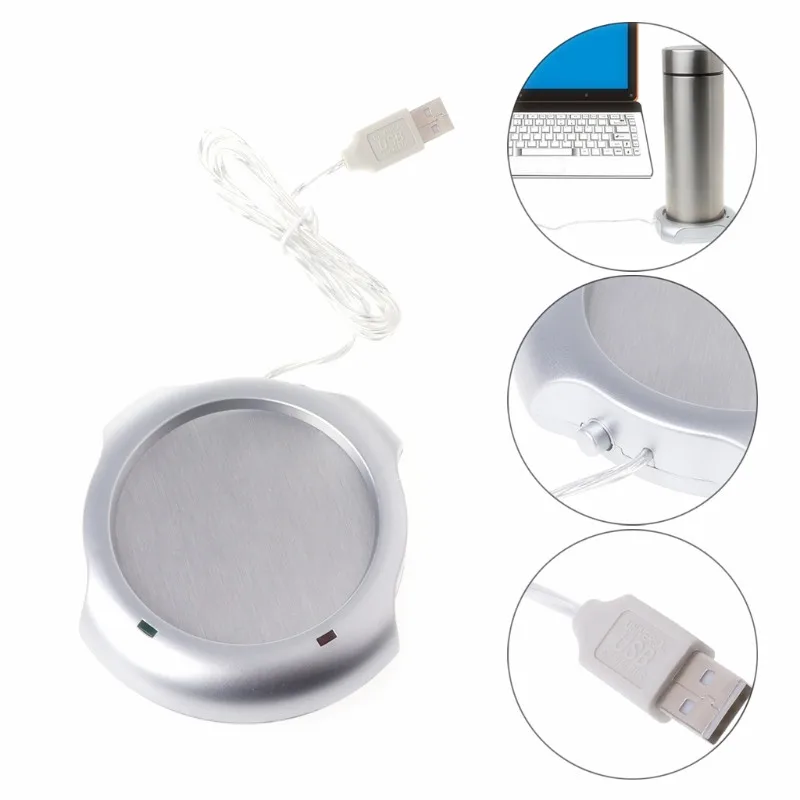 Мини USB Электрический питательный стаканчик Теплее Пластина Pad для офиса и