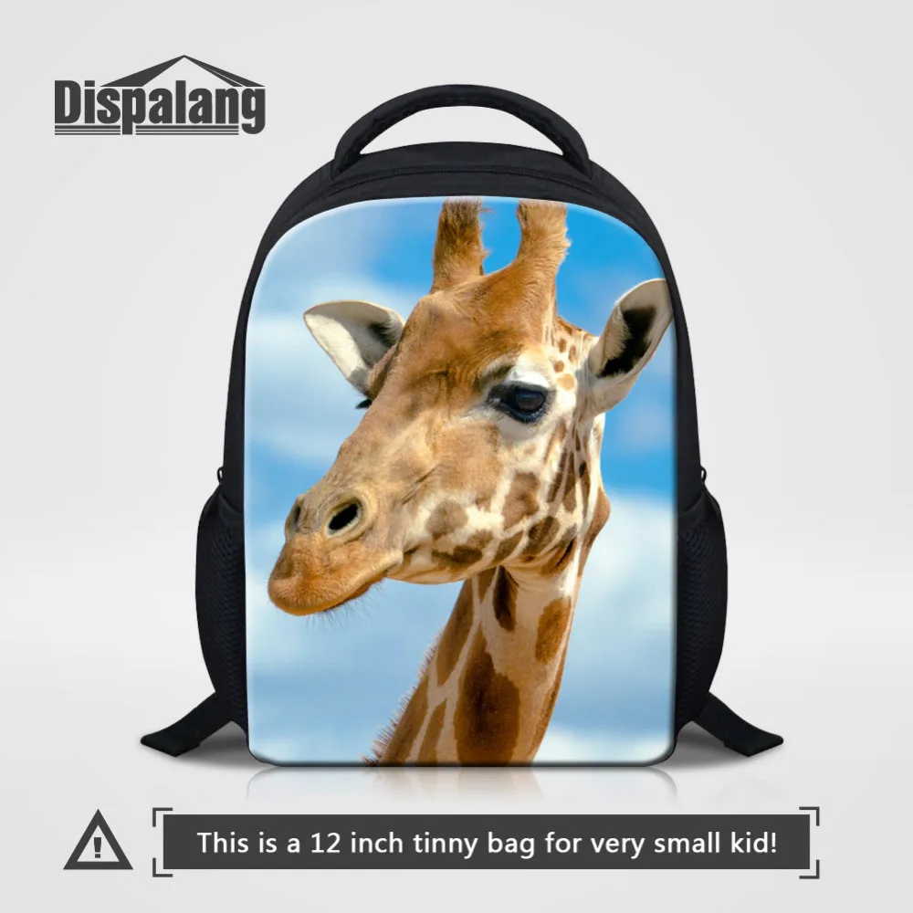 

Dispalang 12 Inch Girls Deer Backpacks for Kindergarten Cute Giraffe Animal Print School Bag Kids Satchel Baby Travel Rucksacks