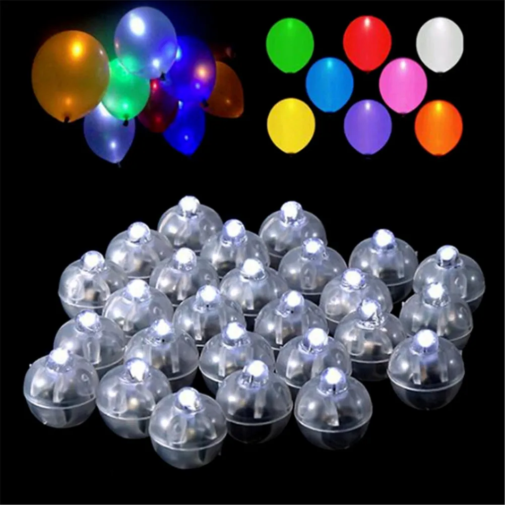 50 Pcs/Lot Mini LED Ball Lamp Balloon Light Changing Balloon Lights for