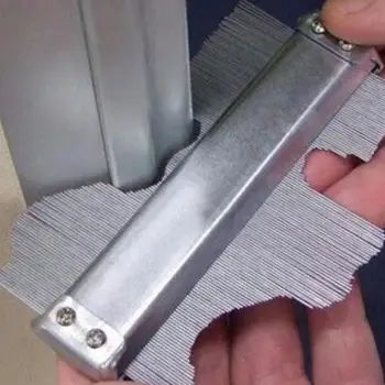 

Stainless Steel Metal Profile Contour Gauge Template Tiling Skirting Laminate Profile Wood Ruler General Measuring Tools