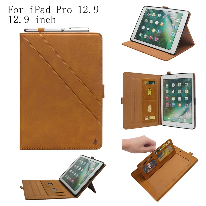 For iPad Pro 12.9 Case Retro Business iPad Pro 12.9 Cover Tablet