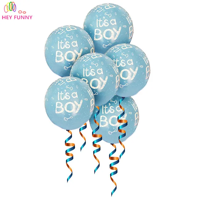 10pcs lot it is a boy and it s a girl baby boy latex balloons for