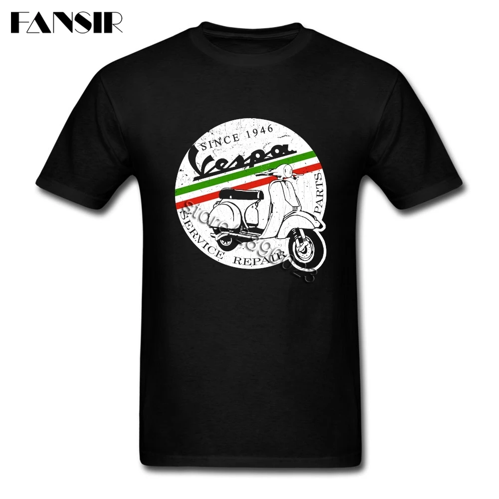 Рубашка Vespa мужская с принтом хлопок 100% короткий рукав винтажная одежда