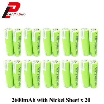 

18650 Battery 3.6V 2600mAh ICR18650 Rechargeable Batteries Replacemnet for Laptop Power Bank with Nickel Sheet