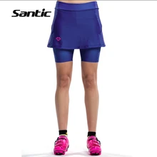 Дизайн Santic велосипедные шорты женские трусы кюлот 4D мягкие дышащие дорожные MTB велосипедные спортивные юбки колготки