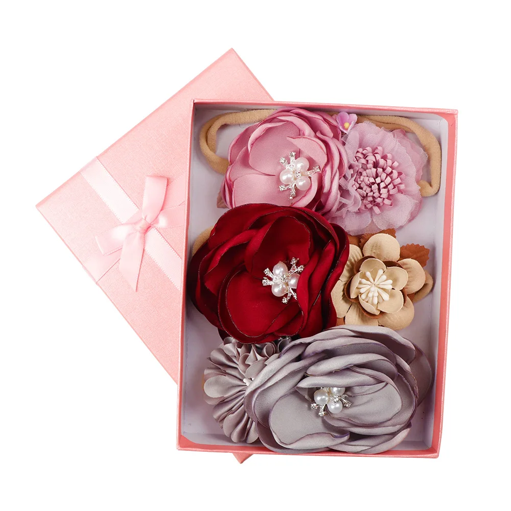 

Garland Pearl Baby Headbands For Girls Handmade Nylon Elastic Baby Headwear Headband Flower Crown Newborn Hair Accessories New