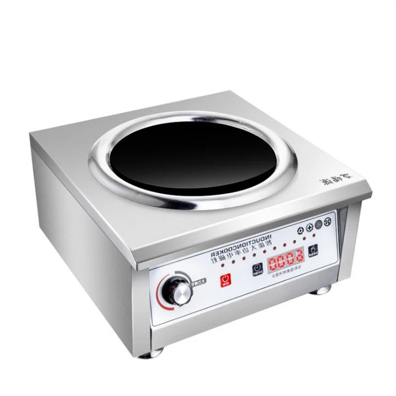

Commercial Induction Cooker Concave Surface Induction Cooker 6000W High Power Canteen Hotel Kitchen Cookware HSS-605G