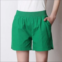 Plus Size M-5XL 6XL 7XL  Women Shorts Solid Color