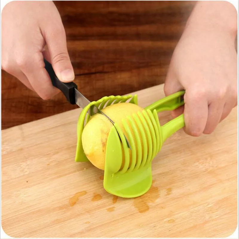 1pc Tomato Slicer Fruits Cutter Stand Tomato Lemon Cutter Kitchen