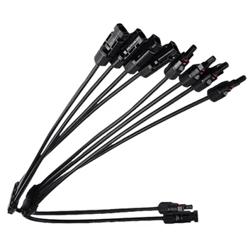 

1pair Solar Style Y Branch Adapter Connectors 1 To 4 Male And Female Panel Cable Photovoltaic Connector Adapter Dropshipping