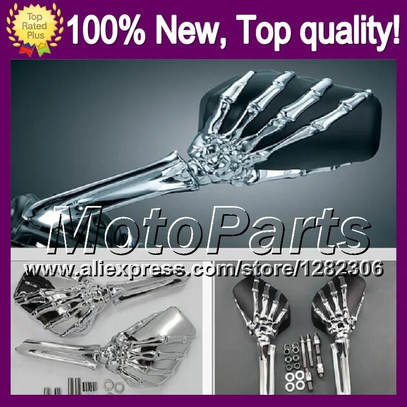 Ghost Hand Skull Mirrors For SUZUKI KATANA GSXF650 08 13 GSXF 650 GSX650F GSX 650F 08