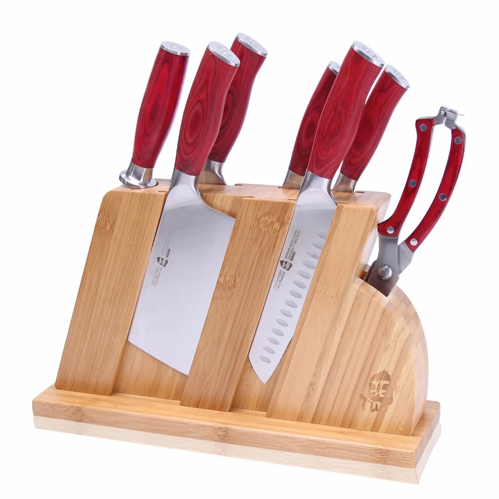 Buy TUO Cutlery Fiery R Series Kitchen Block Red Knife Set 8 PCS Cleaver
