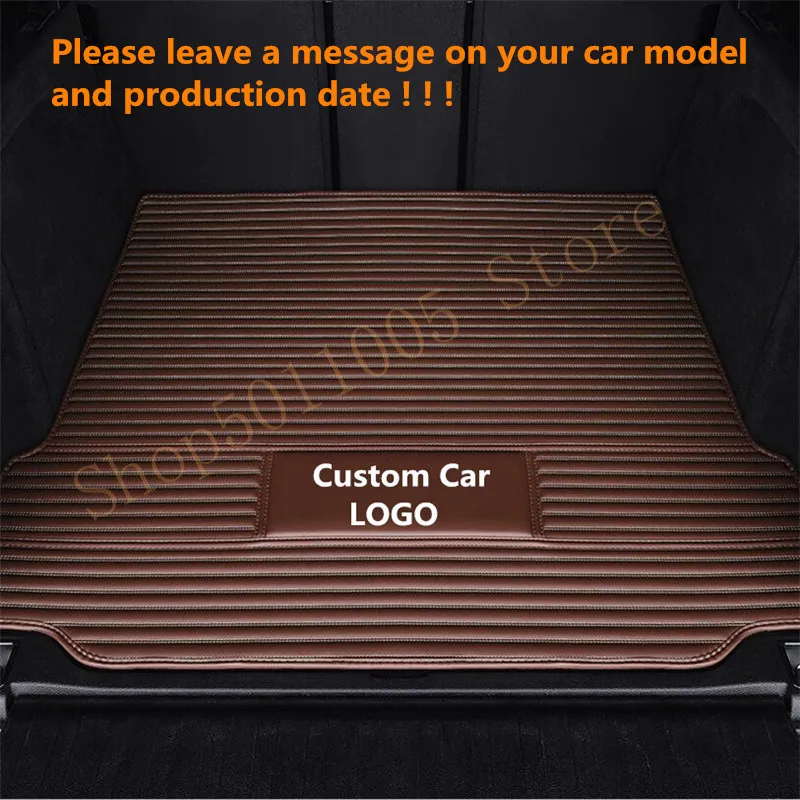 For 2015 toyota fortuner waterproof car styling auto accessories Leather Custom Car Trunk Mat