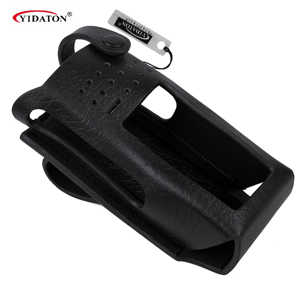 New Hard Leather Carrying Case For Motorola Two Way Radio XIRP8668