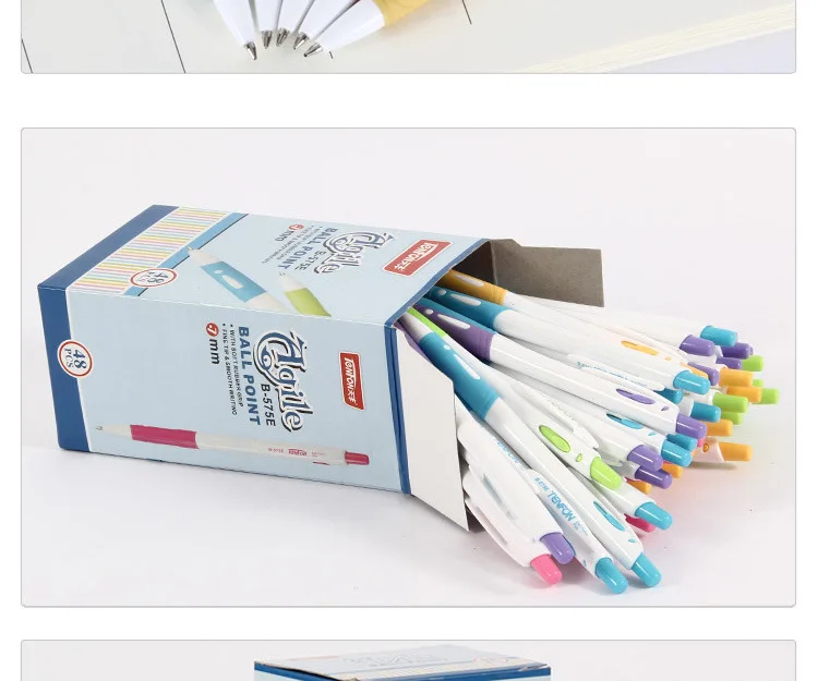 10 шт./партия милые кавайные офисные аксессуары 0,7 мм синие чернила шариковые ручки-роллеры для письма школьные принадлежности оптом дешево