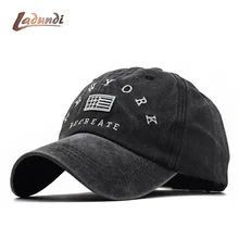 LADUNDI Модная хлопковая мужская шляпа Нью-Йорк письмо летучие мыши мужская женская шляпа, бейсбольная Кепка Snapback Повседневная шляпа для отца