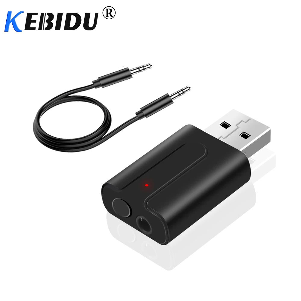 Миниатюрный беспроводной Bluetooth 5 0 приемник KEBIDU передатчик адаптер AUX 3 мм