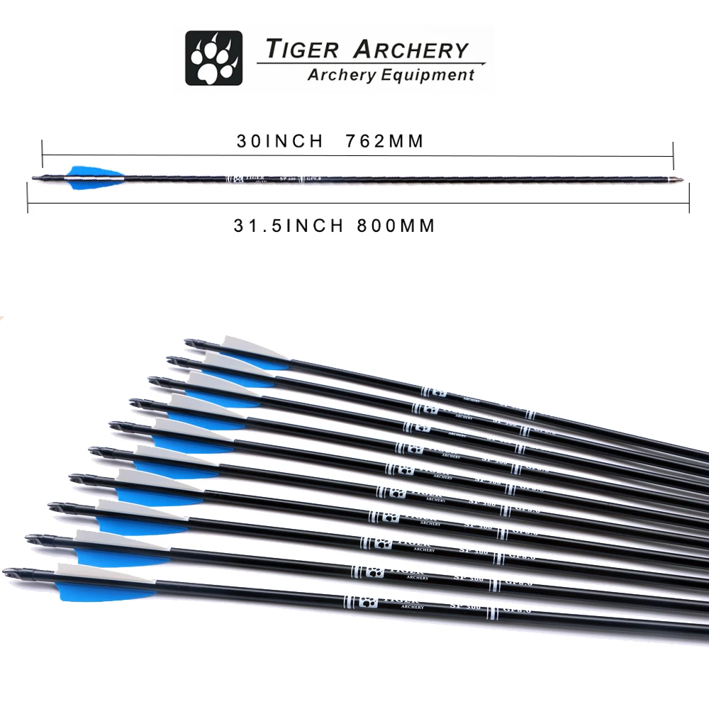 

24pcs/lot 30inch Target Hunting Arrows Fiberglass Arrow with Replaceable Arrowhead Spine 500 for Recurve/Coumpond Bows Arrows