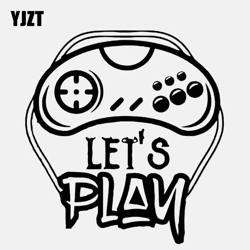 YJZT 13 5 см * 14 Let is Play Decal виниловая черная/Серебристая Наклейка на автомобиль |