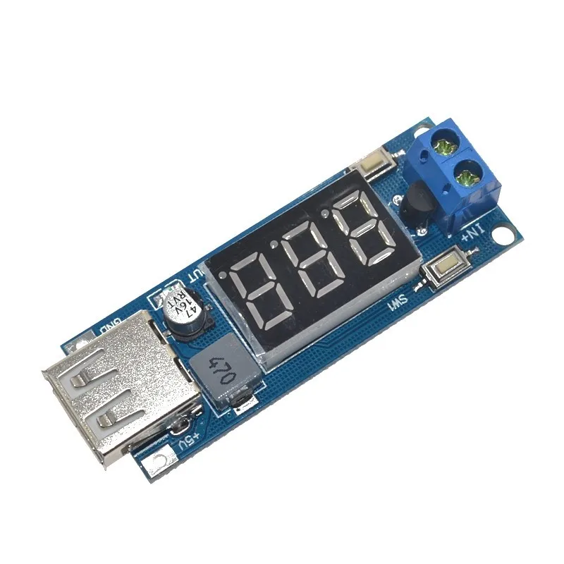 

Thinary Electronic DC-DC Step Down Module Two-wire Voltmeter 5 V USB Charger or Power Supply Input 4.5V-40V Output 5V/2A