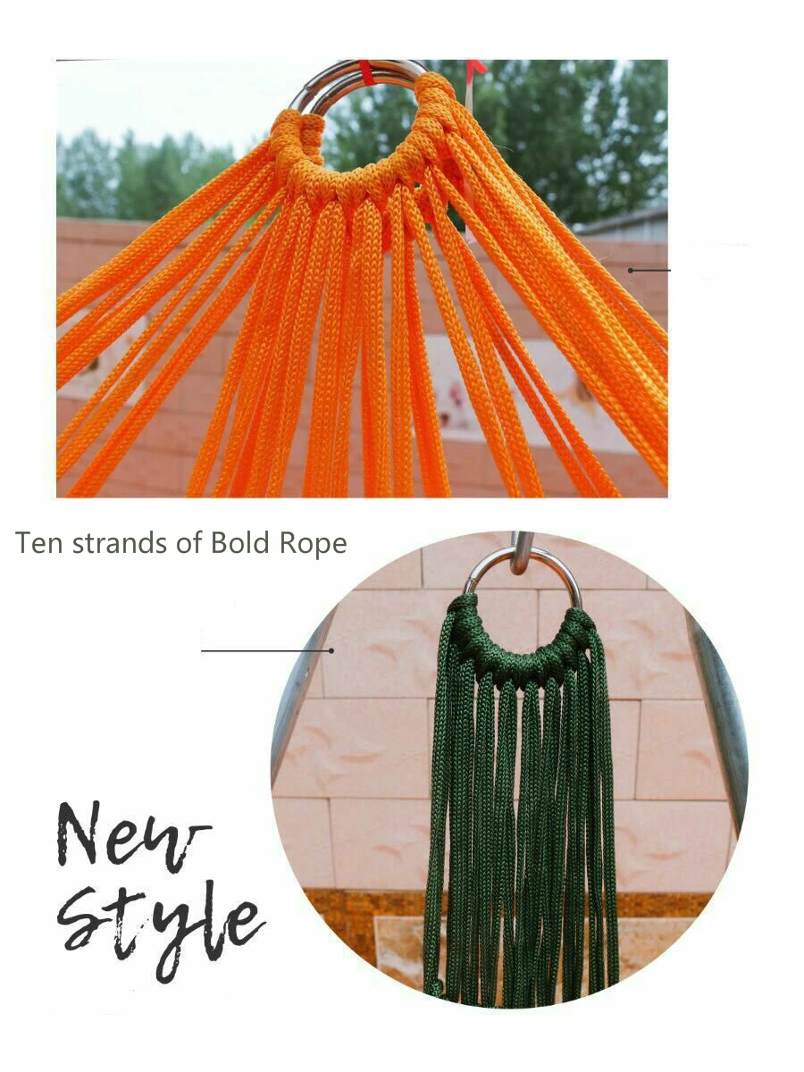 Upgrade Mesh Hammock Military Camp Hammocks Tent Outdoor Indoor Net Portable Beach Camping Chair Kids Swing Anti-rollover