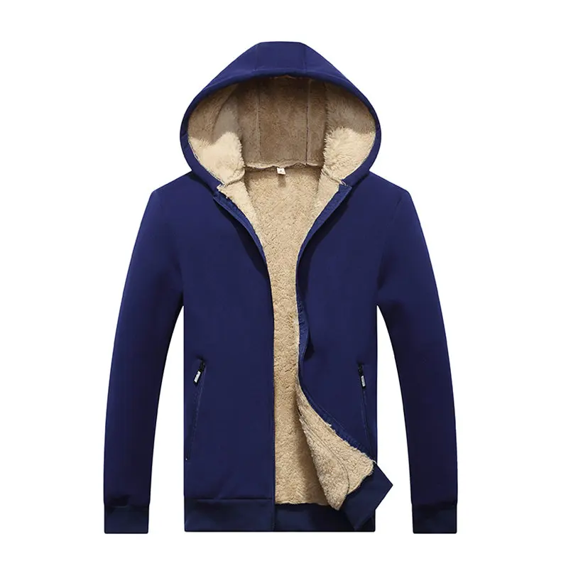 Thicken Wool Padded Sweatshirts Man Winter Hoodies Men 2018 Spring Warm Fleece Outwear Quality Brand-clothing Tracksuit Male 4XL 2