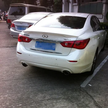 

Car Accessories Black Rear Spoiler ABS Plastic Unpainted Color Rear Trunk Wing Lip Spoiler For Infiniti Q50 Q50L 2014 2015 2016