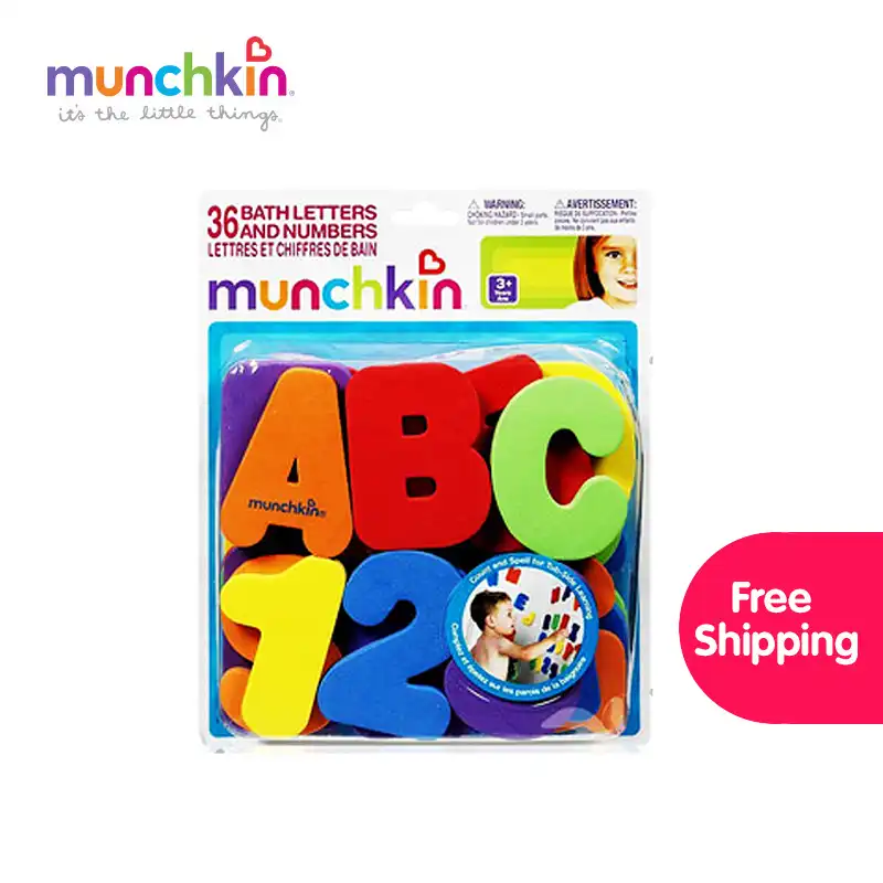 munchkin letters and numbers bath toys