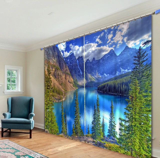 Cheap Jungle Landscape Lake Pictures 3D Blackout Curtains For Living room Bedding room Home Decor Tapestry Wall Carpet Drapes Cotinas Cheap Jungle Landscape Lake Pictures 3D Blackout Curtains For Living room Bedding room Home Decor Tapestry Wall Carpet Drapes Cotinas