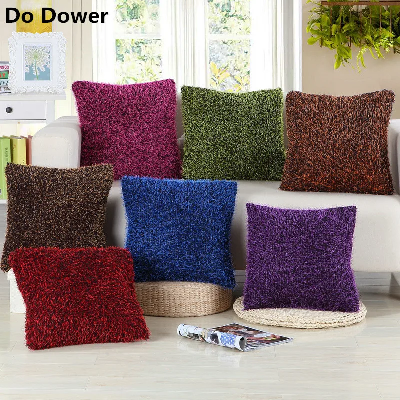 Flocking Plush Cushion Cover Home Decorative Sofa Bed Decor cheap