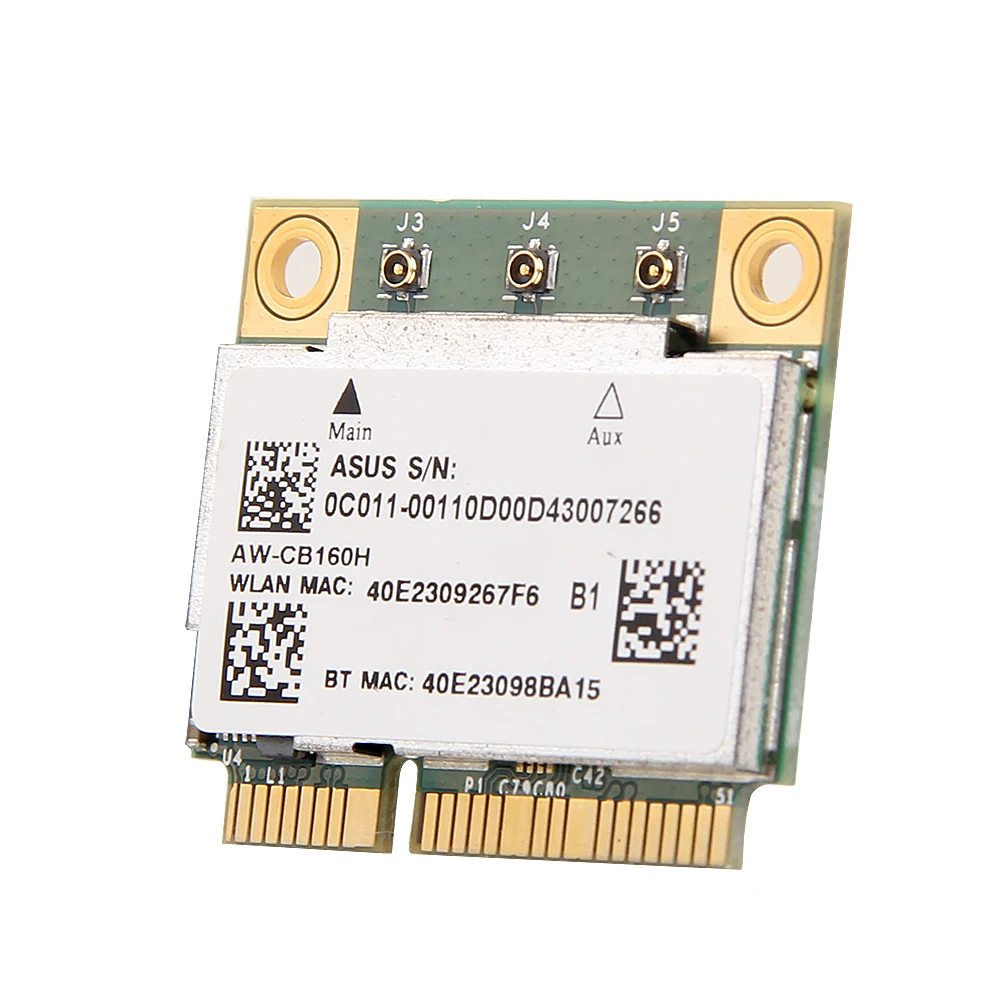 Беспроводная Wi Fi WLAN Bluetooth 1300 Mini PCI E карта AzureWave AW CB160H Broadcom BCM94360HMB 802.11AC 4 0 Мбит/с + 20 см
