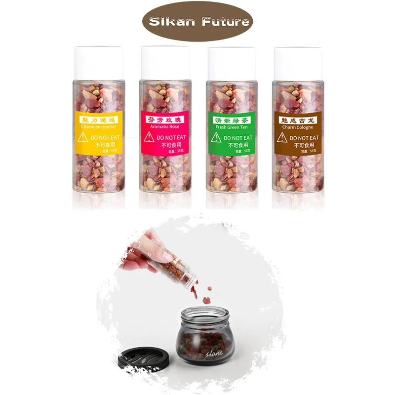 

Air Freshener Zeolite Natural Perfumes Stone Car Vent Air Conditioner perfume outlet Clip Glass Bottle Perfume stone Supplement
