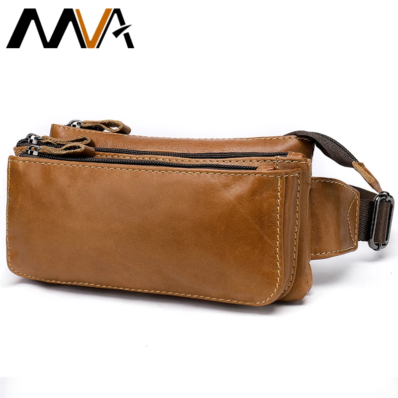 

Casual Genuine Leather Waist Belt Bag Travel Belts Sling Chest Belt Pouch Bag Mens Fanny Pack Mens leather Waist Phone Bags 6800