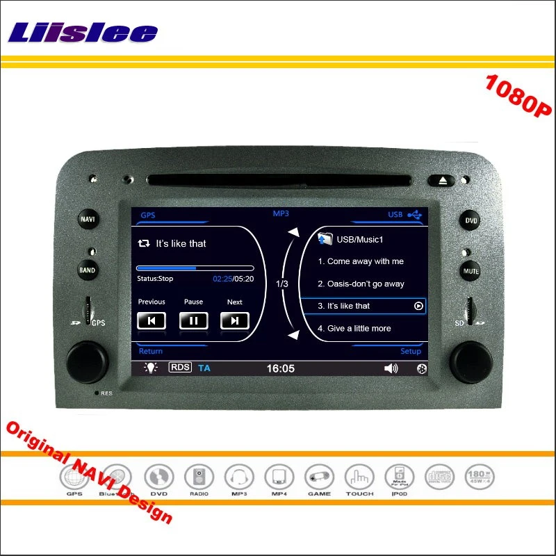 Perfect Liislee For Alfa Romeo 147 / GT 2005 Car Stereo Radio CD DVD Player GPS Navigation 1080P HD Screen System Original NAVI Design 4