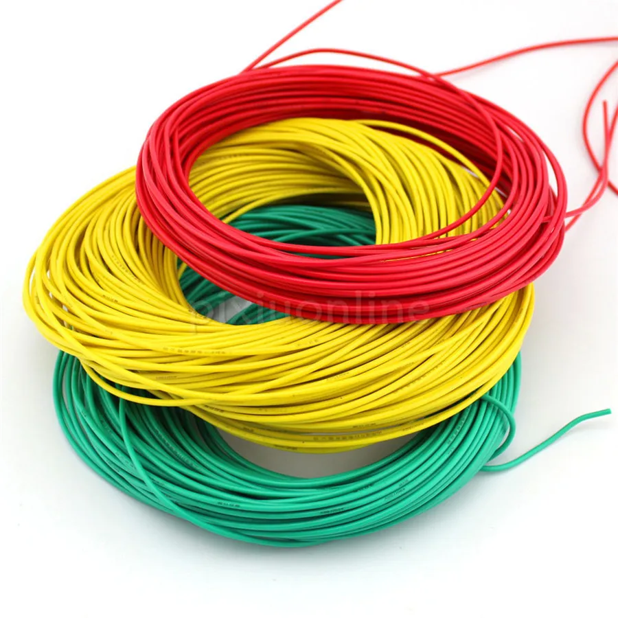 1meter/pack J355 Diameter 2mm Multi Color Conductor Model Thin Electric Wire 450/750V Copper Core DIY Using Free Shipping Russia