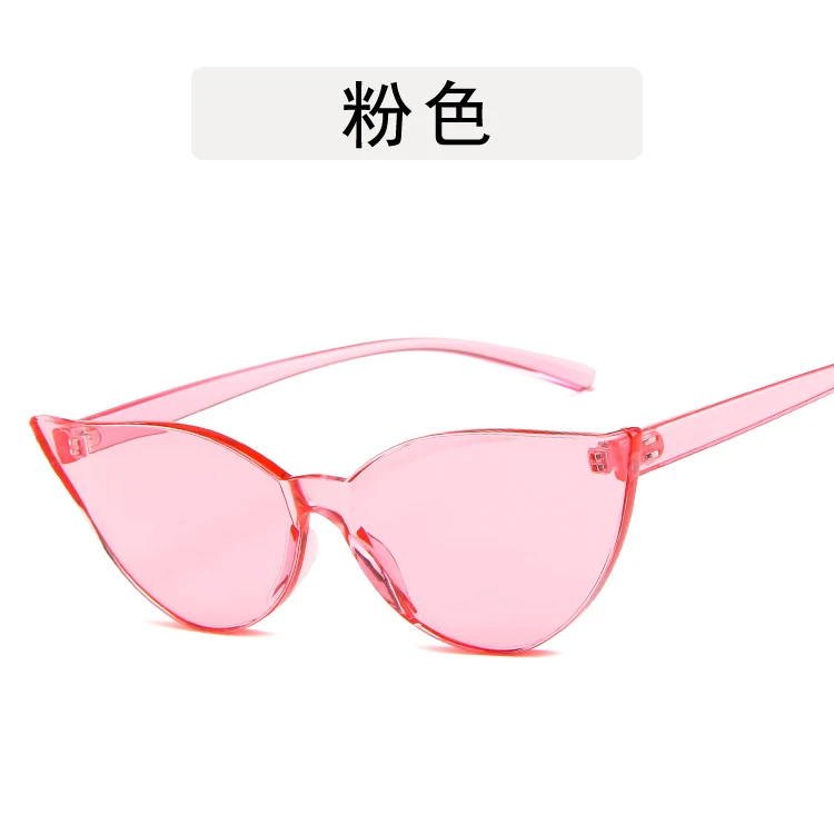 УНИКАЛЬНЫЕ Солнцезащитные очки без оправы женские трендовые продукты высокого качества красный желтый фиолетовый оранжевый бескаркасные oculos feminino - Цвет линз: no4
