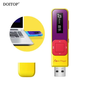 DOITOP 0.91inch 8G USB Sport Stereo MP3 Mini Lossless MP3 Player Walkman With Recording Pen FM Radio TF Card MP3 Music Player O5