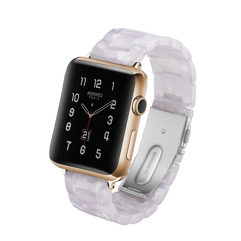 Bracelet for Apple Watch 3/ 2/ 1 38MM 42MM Bands Resin Watchband Strap for Iwatch Series Imitation Ceramic Apple Watch Case Bracelet for Apple Watch 3/ 2/ 1 38MM 42MM Bands Resin Watchband Strap for Iwatch Series Imitation Ceramic Apple Watch Case