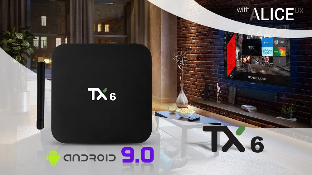 4 ГБ 32 ГБ 64 ГБ Android 9,0 ТВ коробка TX6 Smart tv Box Allwinner H6 четырехъядерный ALICE Wifi HDR 4 к комплект верхней коробки Netflix Media player