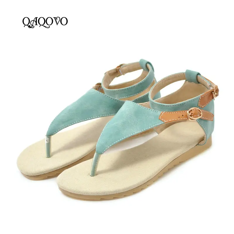 

Women's Summer Shoes Comfortable Flat Heel Sandals Summer Casual Gladiator Shoes Plus Size 43