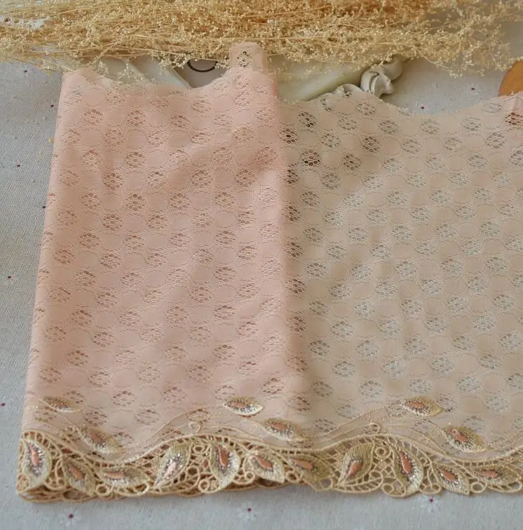 

1 Meter Embroidered Mesh Lace Ribbon Wedding Party Dress Lace Fabric Trims Handmade Sew Clothes Accessories Supplier 23cm