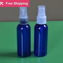 50 шт./лот 50/60/100 мл Пластик сапфировый синий ПЭТ духи многоразового Упаковка спрей бутылки для косметики