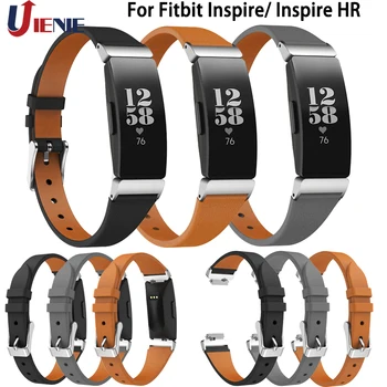 

Leather Watchband Straps for Fitbit Inspire/Inspire HR Smart Watch Band Wrist Bracelet Replacement Strap for Fitbit Inspire