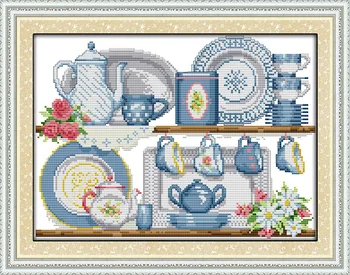 

Joy Sunday Porcelain DMC threads Cross Stitch Kits printed Cross-stitch set Embroidery Needlework
