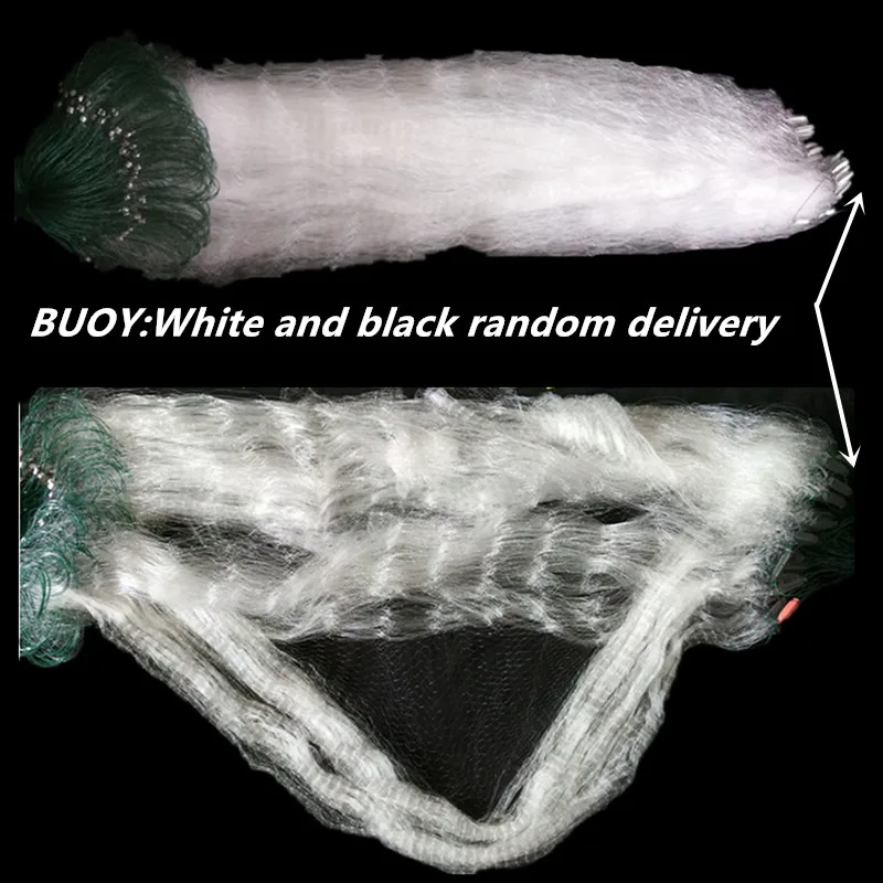 quality H1.4*L70M 3 layer 3cm mesh sink net gill net fish trap sticky fishing net  pesca outdoor  fishing network
